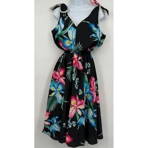 Vintage 80's Royal Creations Hawaiian Floral Dress‎ Size Large